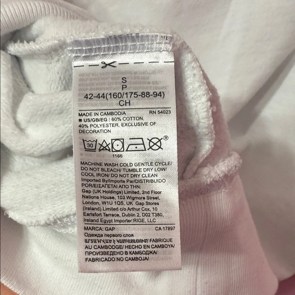 GAP Classic White Hoodie size S - Picture 4 of 4